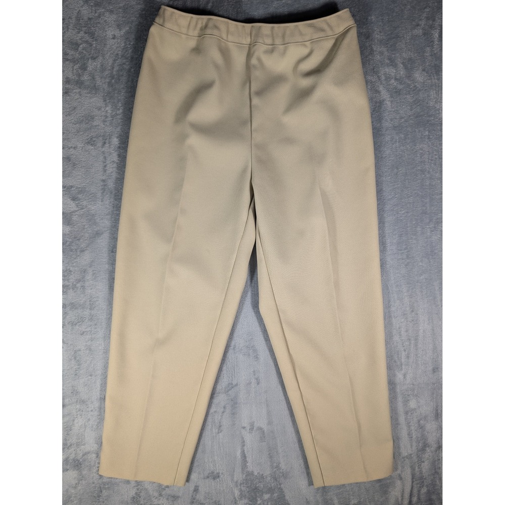 Vintage Perd Over Blair Beige Pull On Elastic Waist Straight Leg Pant Womens 12P